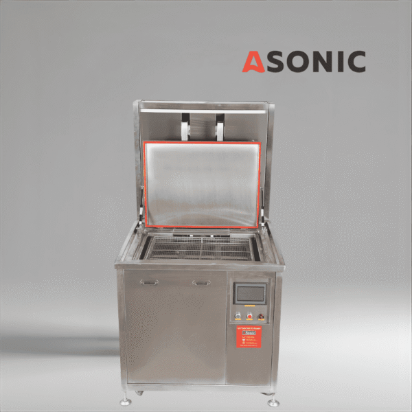 ASONIC-IND-2000Pneumatic-1 ASONIC IND-2000 Pneumatik, pastrues ultrasonik me detyrë të rëndë me ngritës pneumatik automatik për vegla dhe makineri të mëdha.