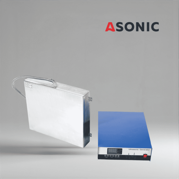 ASONIC IND-PLATE pllakë industriale ultrasonike për zhytje, që ofron pastrim të fuqishëm dhe të njëtrajtshëm në tanke të mëdha ultrasonike.
