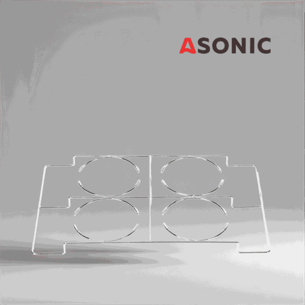 ASONIC-BEAKER-10L mbajtës bekeri laboratorik ASONIC 10L, aksesor i qëndrueshëm prej çeliku inox për pozicionim të sigurt të bekerëve të mëdhenj në pastrues ultrasonikë.