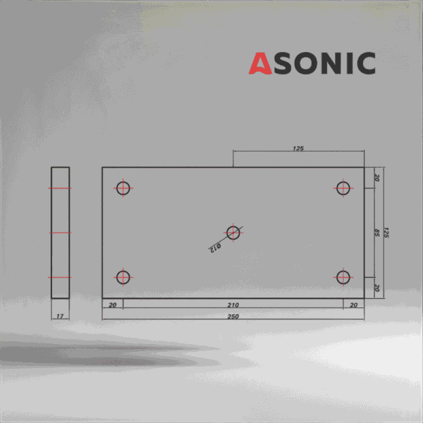 ASONIC HEATER-1000W-5screws-2 external ultrasonic cleaner reservoir heater