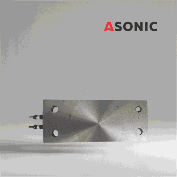 Ngrohës i sheshtë ASONIC 500W i montuar në rezervuarët industrialë të pastruesit ultrasonik për ngrohjen e lëngut.