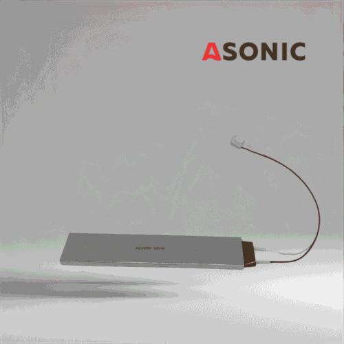 Ngrohës ASONIC 500W, element ngrohës kompakt për rezervuarët ultratingullorë, i dizajnuar për aplikime me rezervuarë të mesëm.