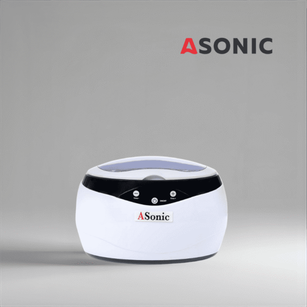 Pastrues ultrasonik ASONIC HOME-650, i dizajnuar për përdorim të përditshëm në shtëpi, njësi kompakte për bizhuteri dhe syze.