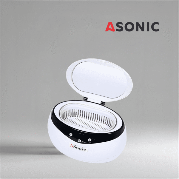 Pastrues ultrasonik ASONIC HOME-650 i dizajnuar për përdorim të përditshëm në shtëpi, zgjidhje kompakte për aksesorë të vegjël.