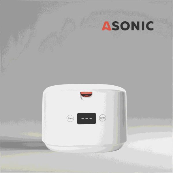 "Pastrues ultrasonik ASONIC HOME-dent, pajisje e portueshme për pastrimin e instrumenteve dentare dhe sendeve personale.