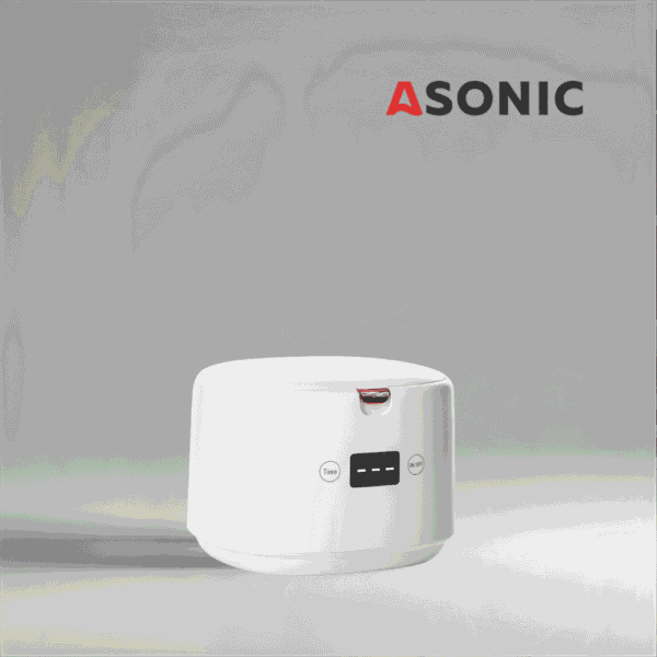 Pastrues ultrasonik ASONIC HOME-dent, zgjidhje e portueshme në shtëpi për proteza dentare, mbajtëse dhe bizhuteri.