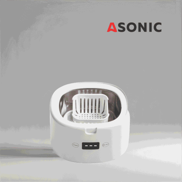 ASONIC HOME-dent ultrasonic cleaner, portable home solution for dentures, retainers and jewelry.