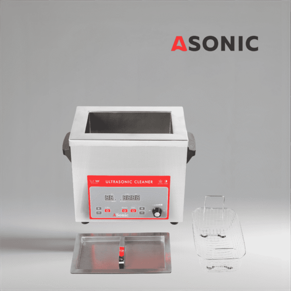 ASONIC IND-40 vaska ultratinguj kompakte, ideale për pastrim industrial në shkallë të vogël dhe për përdorim laboratorik.