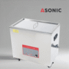ASONIC-IND-400-1 Pastrues ultrasonik industrial ASONIC 40L me kapak prej çeliku inox, i dizajnuar për përdorim profesional.
