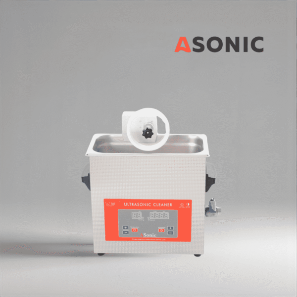 ASONIC Vinyl Cleaner-02 solucion ultrasonik, madhësi kompakte për pastrimin e deri në 2 disqesh vinili në mënyrë të sigurt dhe efektive.