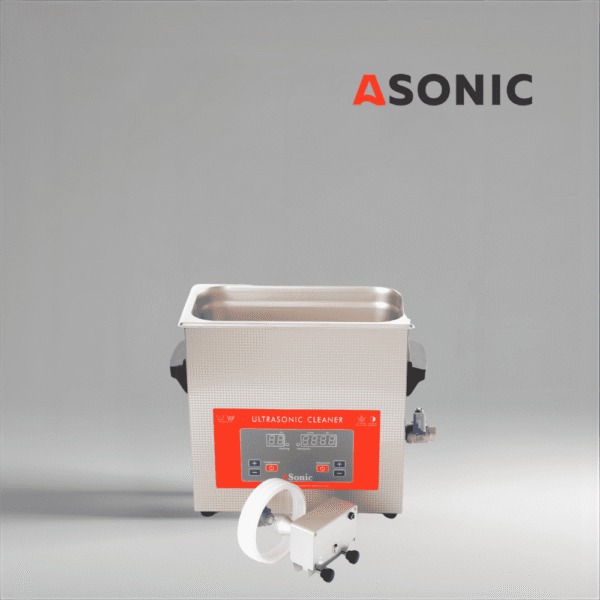 ASONIC Vinyl Cleaner-02 ultrasonic solution, compact size for cleaning up to 2 vinyl records safely and effectively.
