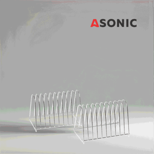 ASONIC Vinyl Hold-10 record holder designed for ultrasonic cleaning machines, secure solution for multiple LPs.