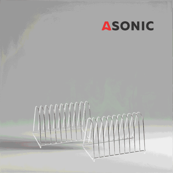 ASONIC Vinyl Hold-10 record holder designed for ultrasonic cleaning machines, secure solution for multiple LPs.