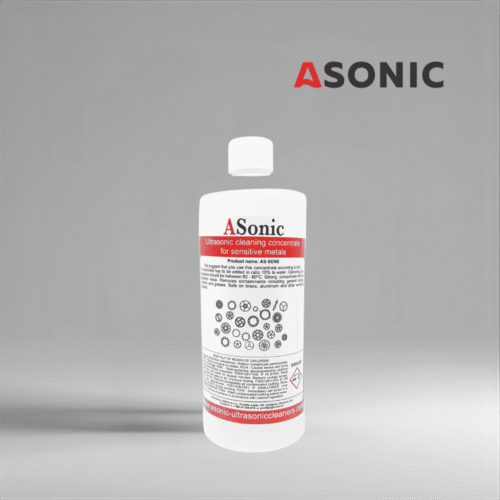 ASONIC AS-SENS-1 pastrues i ndjeshëm ultrasonik, zgjidhje 1L për pastrimin e sigurt të veglave të brishta, optikës dhe artikujve mjekësorë.