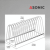 ASONIC record drying rack for 15 vinyl plates, stable stand for audiophiles to dry multiple LPs at once.